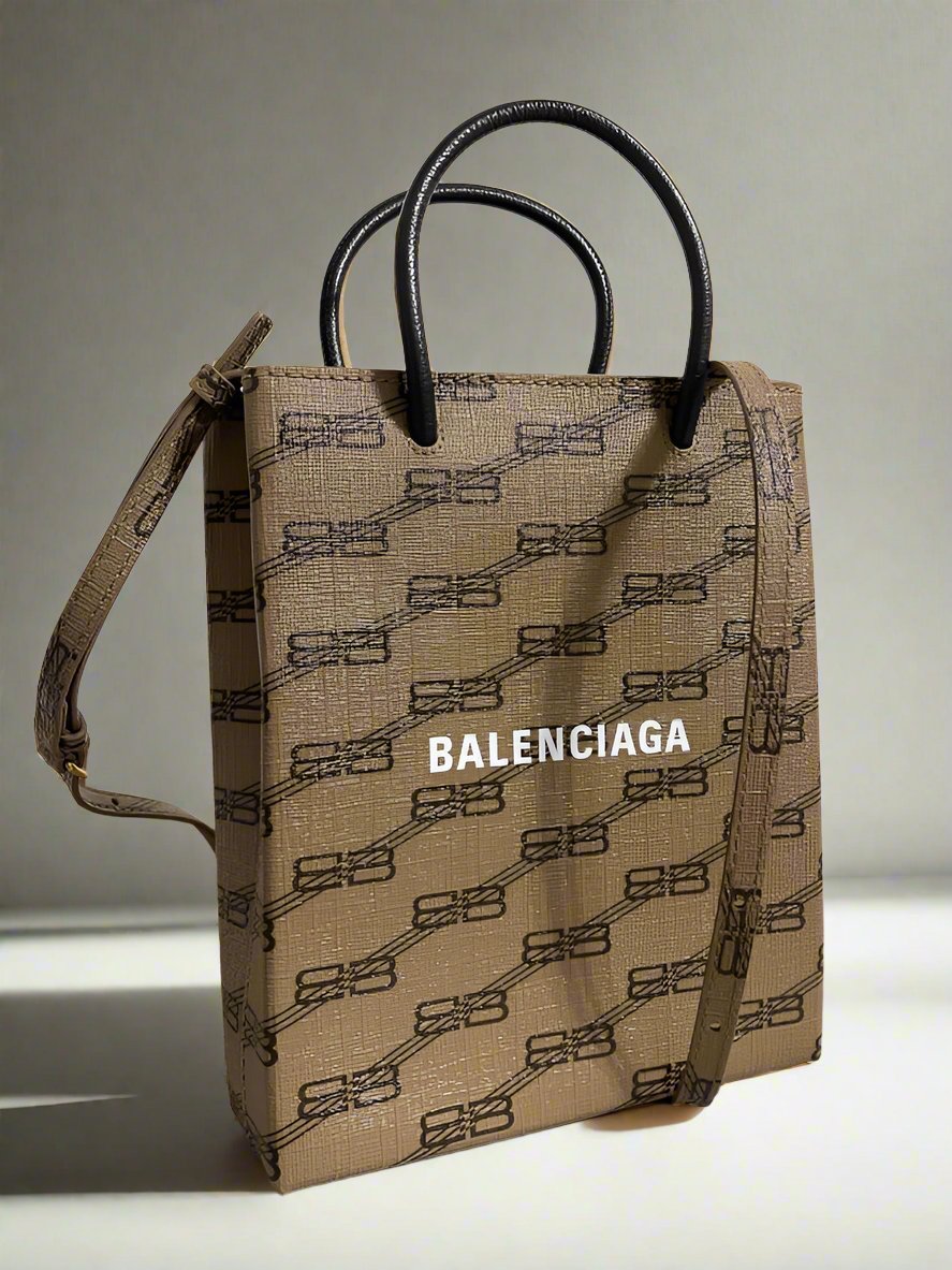 Balenciaga Signature Shopping Tote BB Monogram Coated Canvas - WOMEN