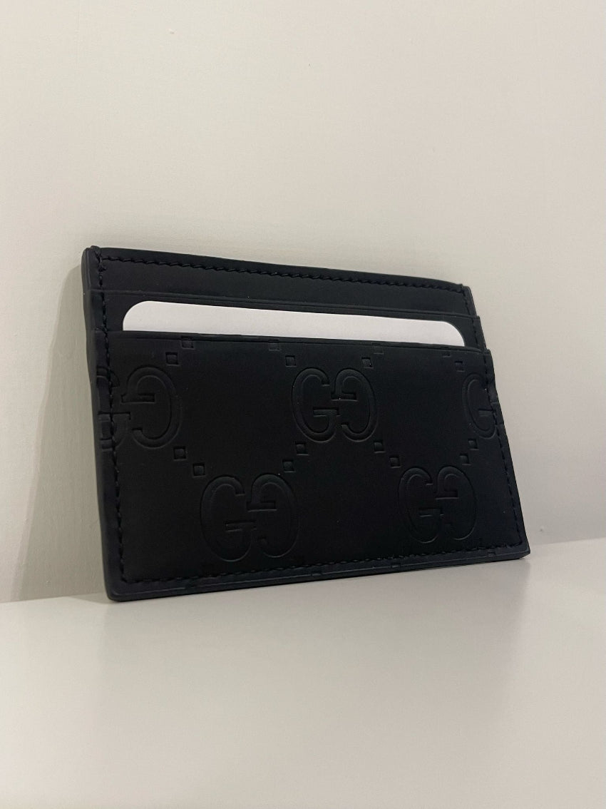 GUCCI - black logo cardholder - UNISEX