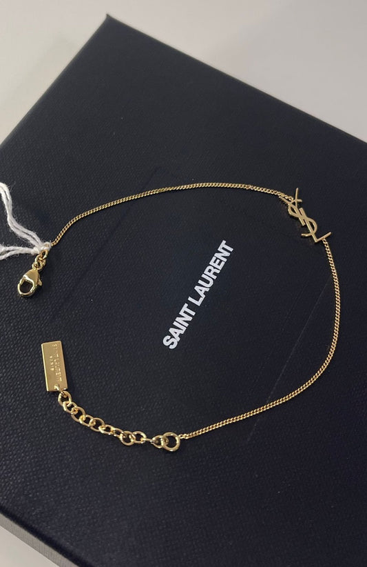 Saint Laurent Opyum Charm Bracelet In Gold Brass - Women