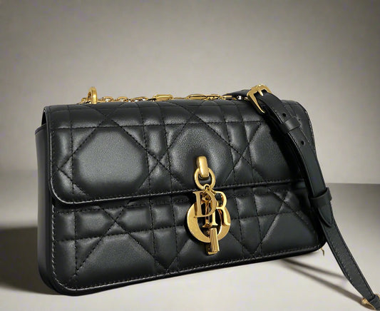 DIOR - Miss Daisy Mini Bag Black Macrocannage Lambskin - WOMEN
