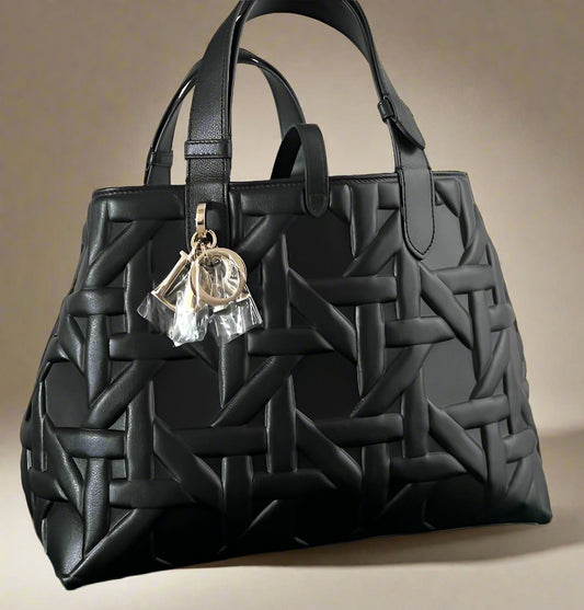 DIOR - Medium Dior Toujours Bag Black Graphic Cannage Calfskin - WOMEN