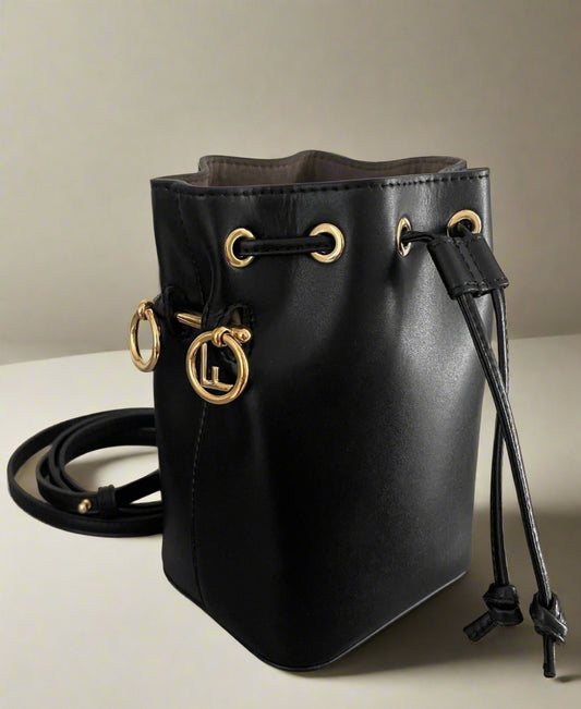 Fendi  Vitello Liberty Lucido F is Fendi Mini Mon Tresor Bucket Bag Black - WOMEN