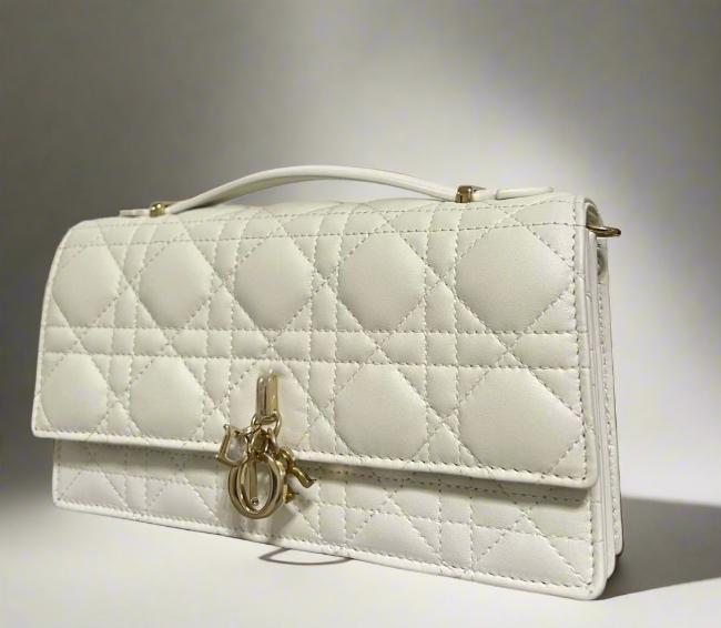 DIOR - My Dior Mini Bag Latte Cannage Lambskin - WOMEN