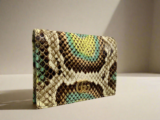 Gucci Marmont python wallet - Women