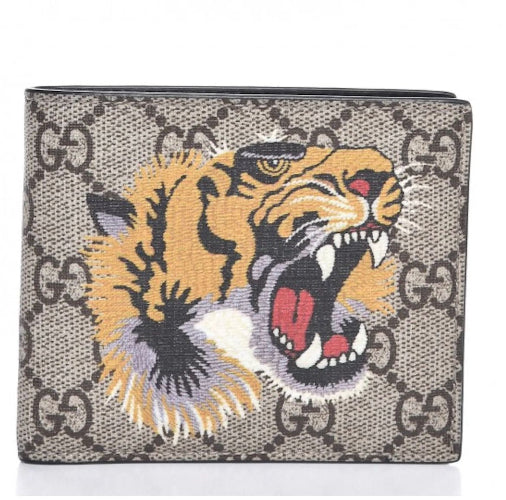 Gucci - GG Supreme Canvas Tiger Bifold Wallet - MEN